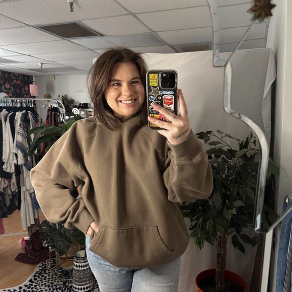 Essentials Tops - Essentials Fear of God Classic Pullover Hoodie Brown Size Large